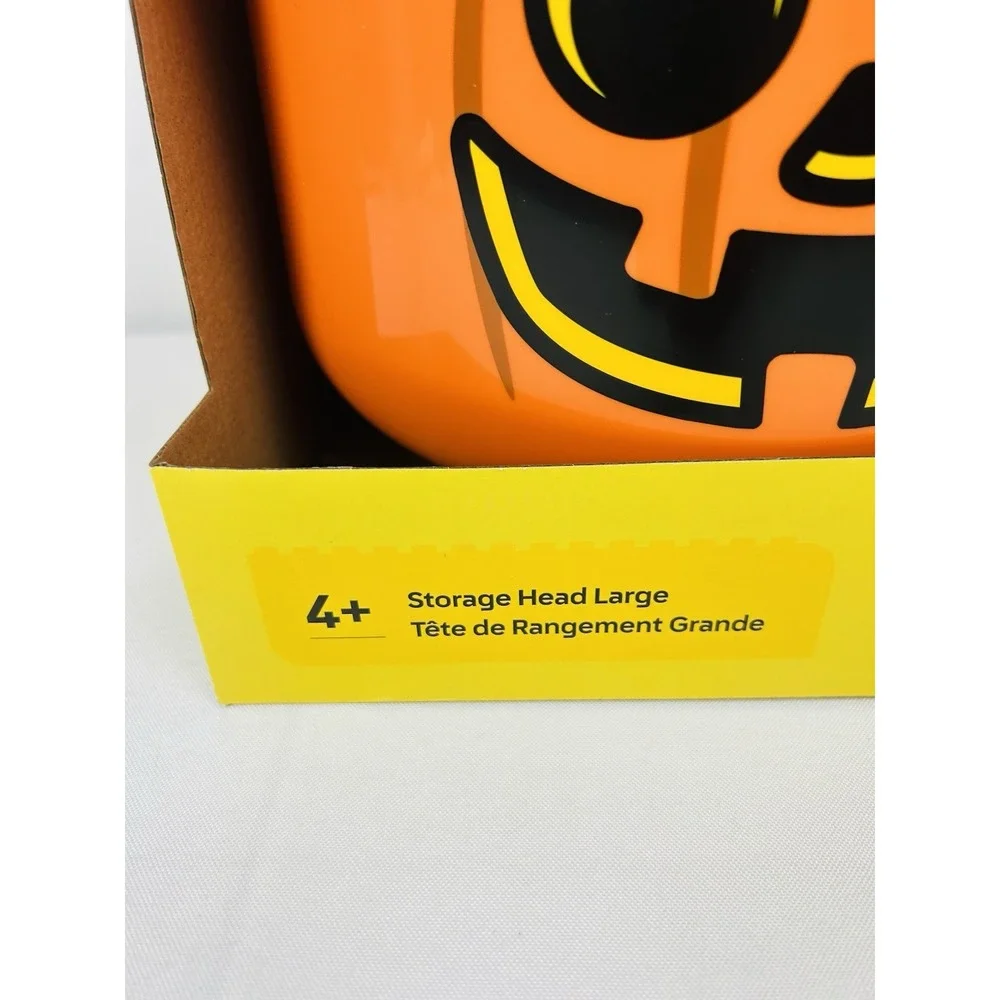 LEGO Large 11in Halloween Pumpkin Jack-O-Lantern Orange Storage Head 4032